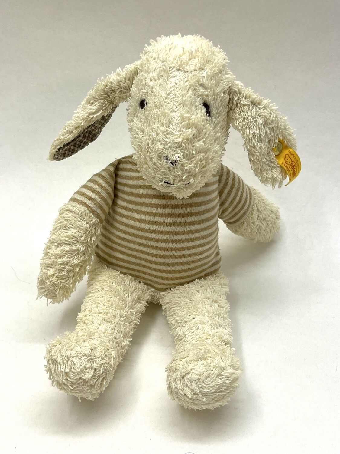 Steiff Schaf Lamm 230035 mit Knopf und Fahne stehend 28cm selten