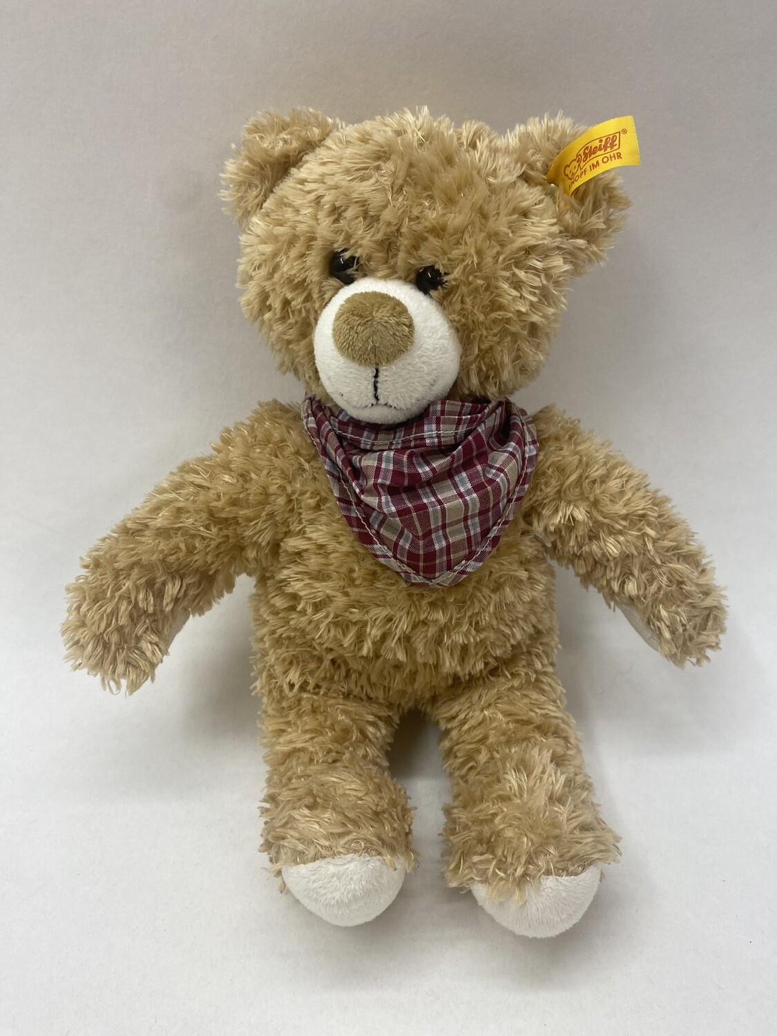 Steiff Teddy Luise 022999 mit Knopf und Fahne stehend 28cm Sammlerstück