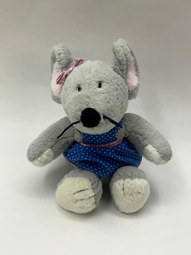 Maus Florett Textil stehend 28cm Sammlerstück