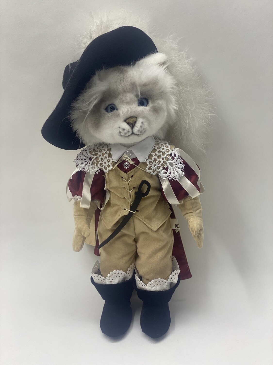 Katze Kösen Gestiefelter Kater Musketier stehend 40cm Sammlerstück Neuwertig unbespielt