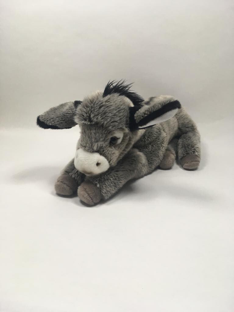 Esel Teddy Hermann liegend 70cm Sammlerstück