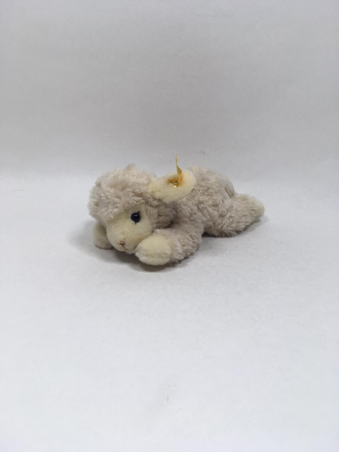 Steiff Lamm Linda 280030 mit Knopf und Fahne liegend 25cm Mega Rarität