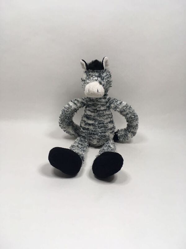 Zebra Kuschelwuschel stehend 48cm sehr selten