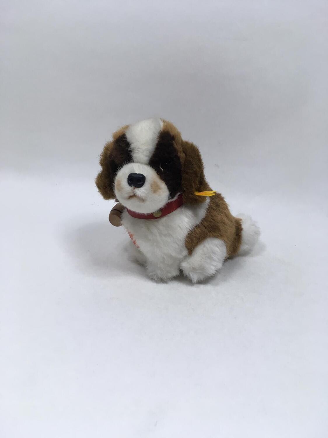 Steiff Hund Bernie Bernhardiner 078217 mit Knopf und Fahne sitzend 18cm Mega Sammlerstück