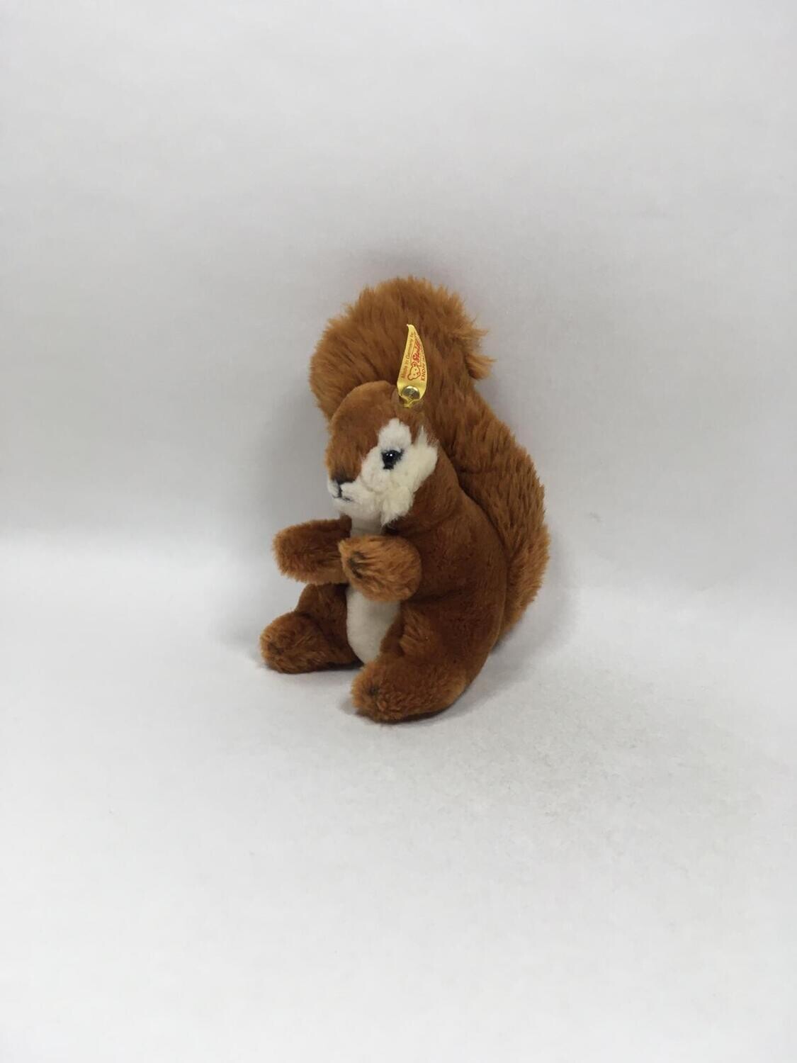 Steiff Eichhörnchen 071263 mit Knopf und Fahne stehend 20cm selten