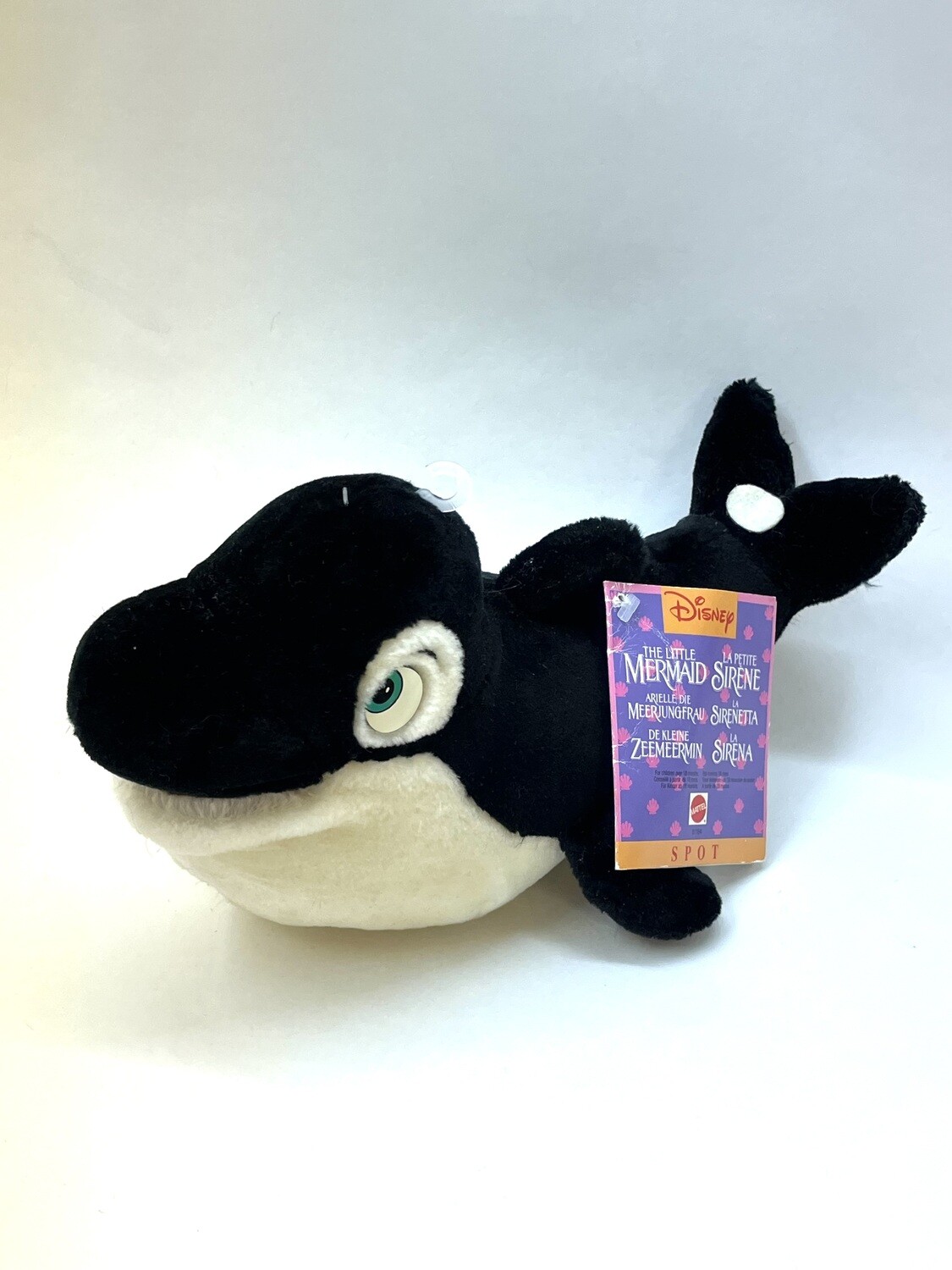 Disney Arielle, die Meerjungfrau Spot der Wal von 1993 liegend 31cm Mega Sammlerstück Rarität mit Etikett