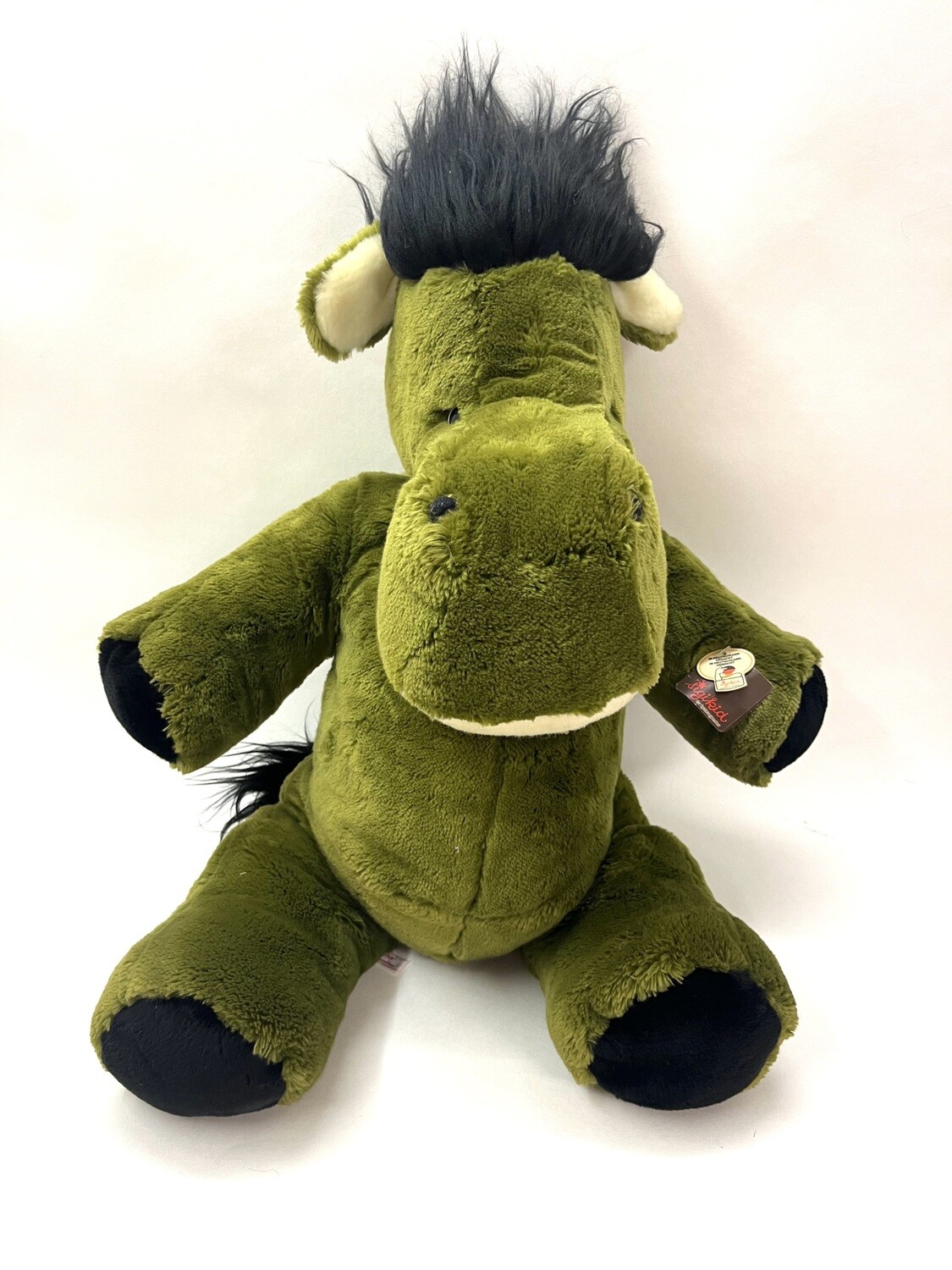 XXL Sigikid Nilpferd stehend 68cm 1,0kg Sammlerstück mit Etikett Vintage Rarität