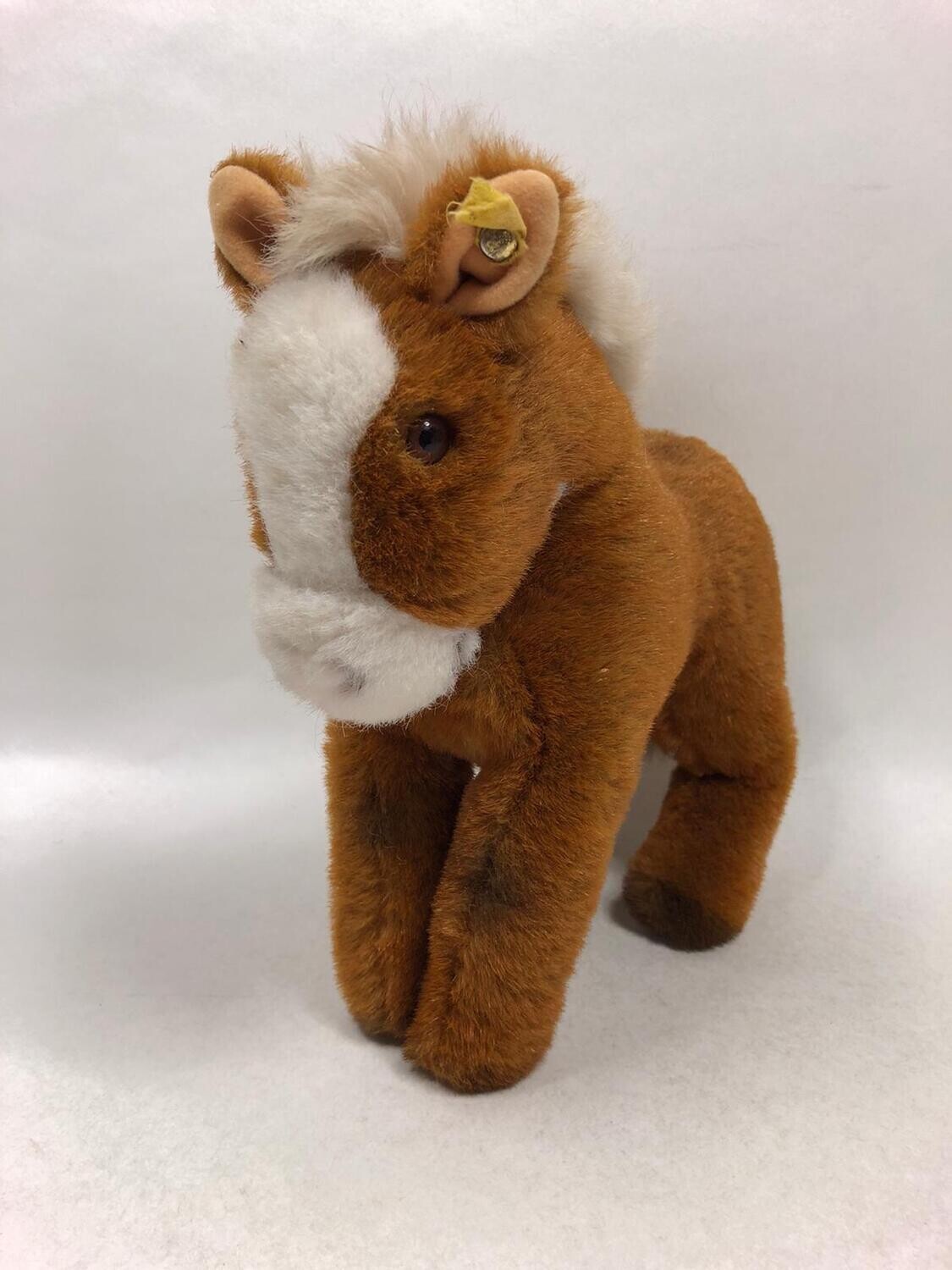 Steiff Pferd mit Knopf stehend 25cm Sammlerstück