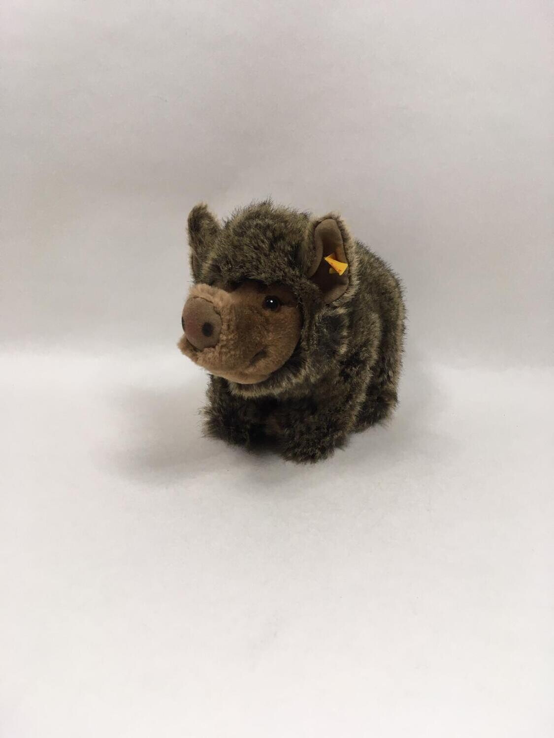 Steiff Wildschwein 072338 mit Knopf und Fahne stehend 27cm Mega Sammlerstück