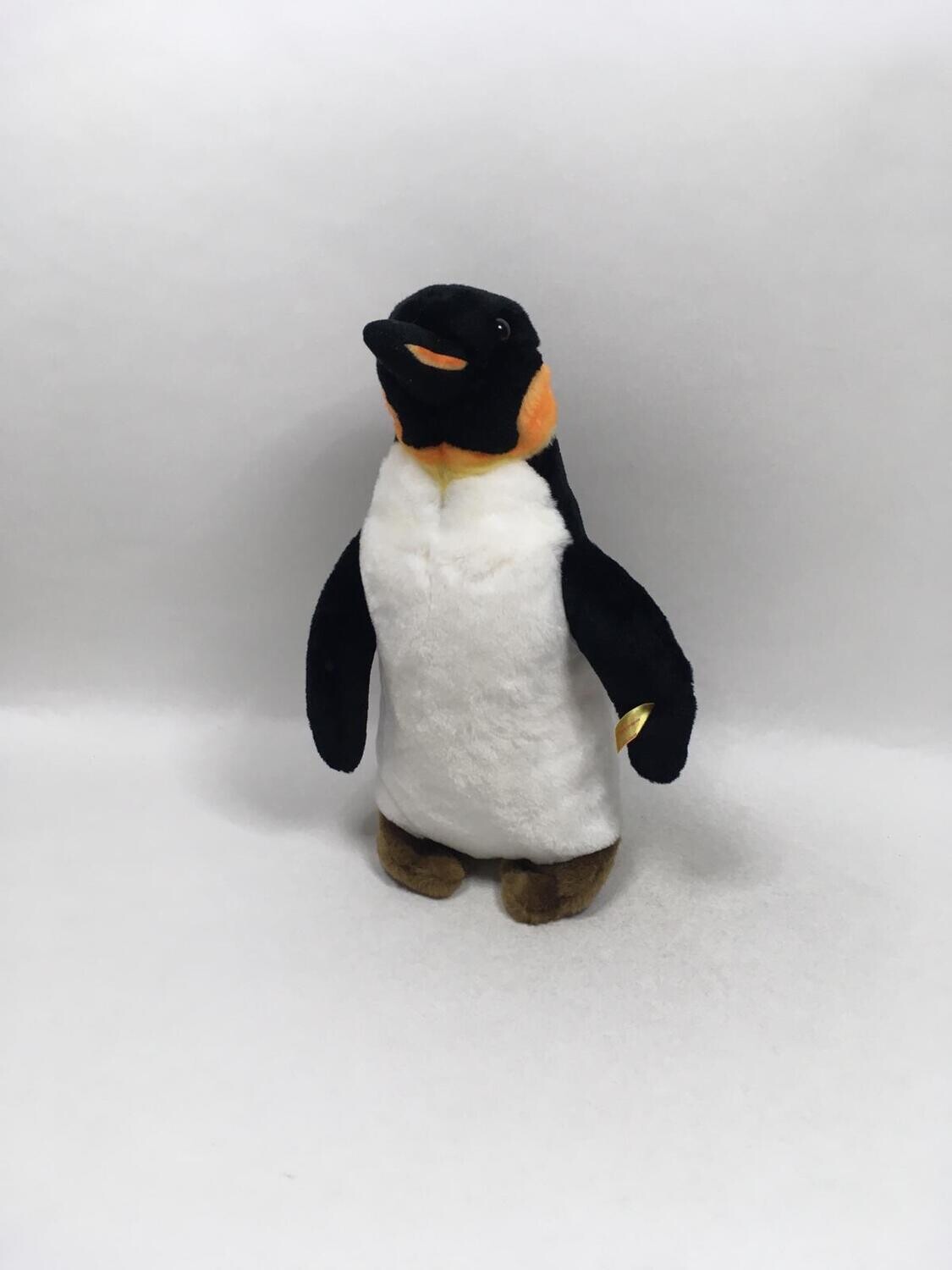 Steiff Pinguin Charly Kaiserpinguin 057106 mit Knopf und Fahne stehend 35cm sehr selten