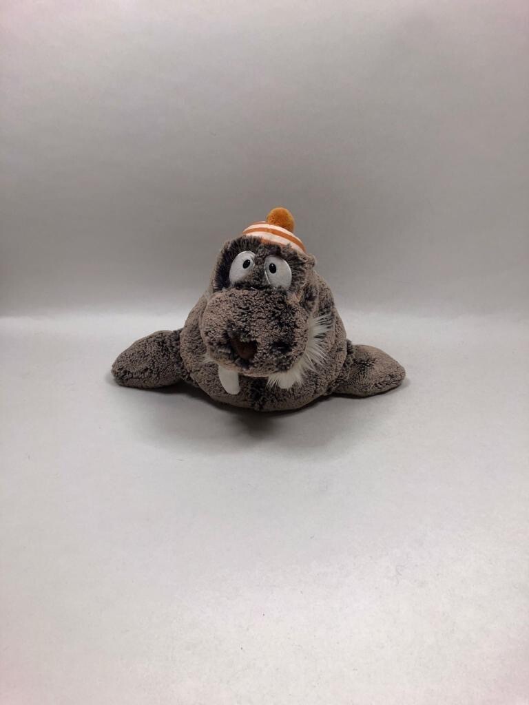 Nici Walross Walbo Wabbel liegend 45cm selten Neuwertig mit Etikett