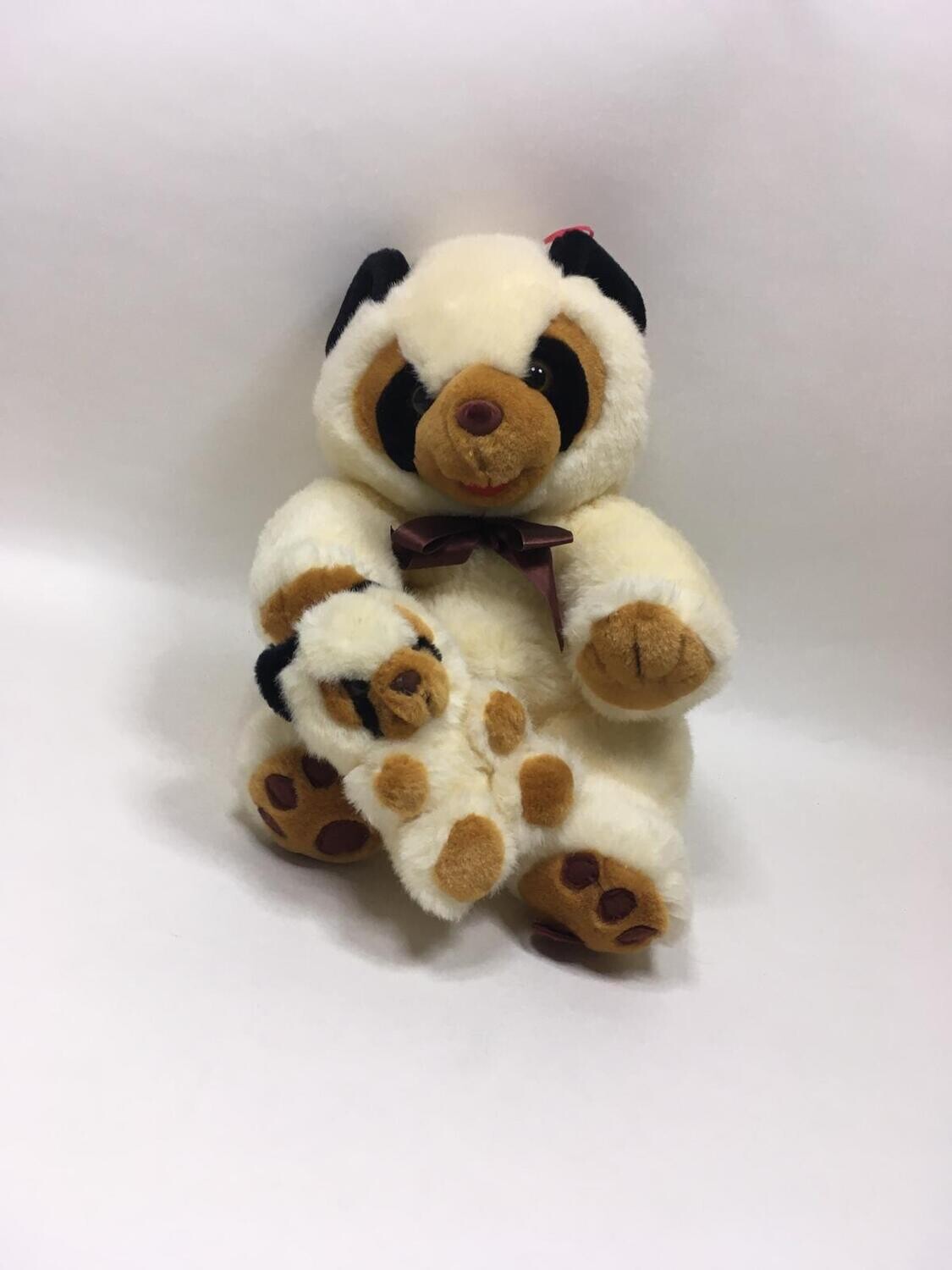 Panda mit Baby Aliki sitzend 35cm Sammlerstück