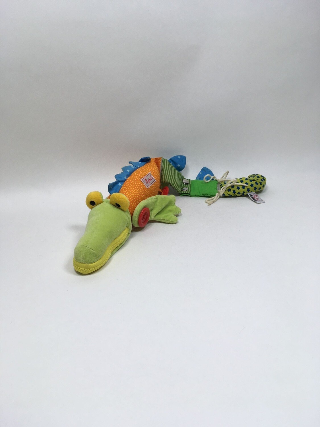 Krokodil Sigikid mit Geräuschen/Rassel liegend 55cm sehr selten