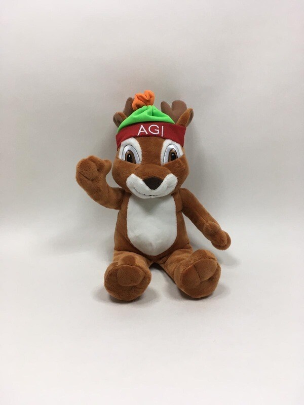 Elch Axi Tschofen Textil stehend 38cm selten