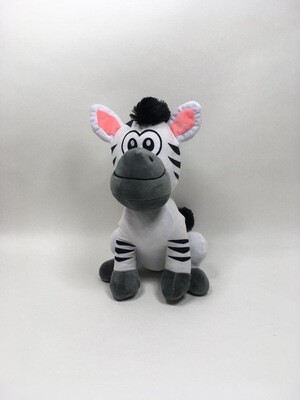 Zebra Knuffel sitzend 38cm Mega selten