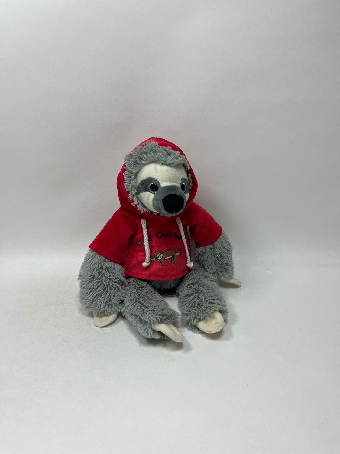 Faultier Morgenroth mit Chill out Baby Kapuzenpulli stehend 43cm selten