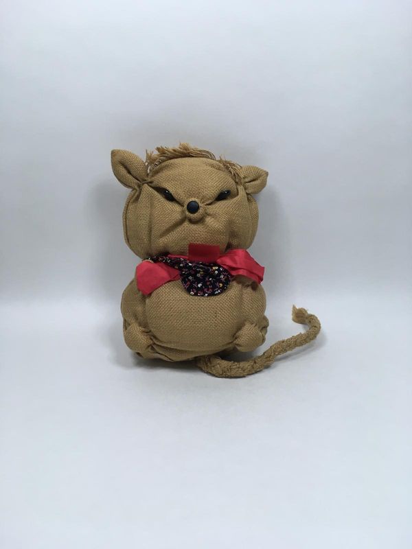 Katze Jutesack Handgemacht Knuffel stehend 40cm Sammlerstück