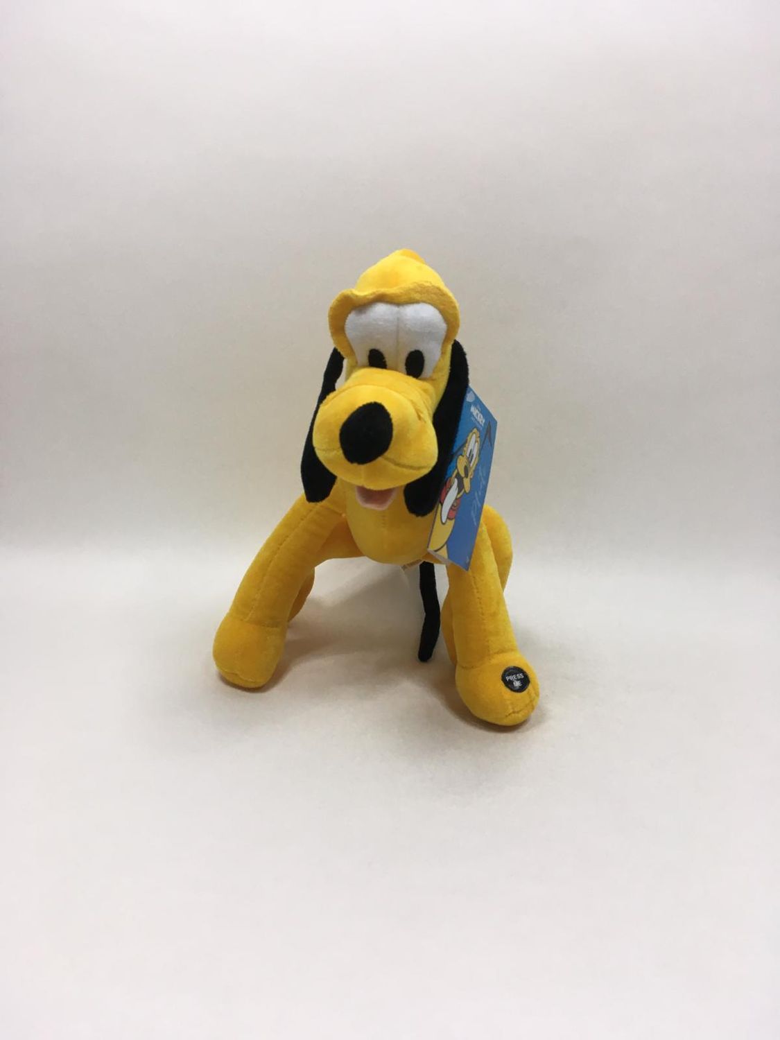 Disney Pluto Hund mit Musik sitzend 33cm Neuwertig mit Etikett