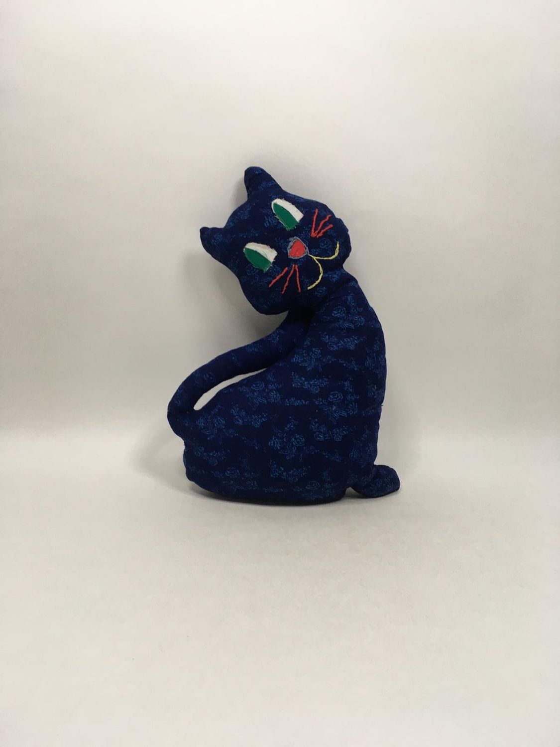 Katze Knuffel stehend 35 cm Vintage