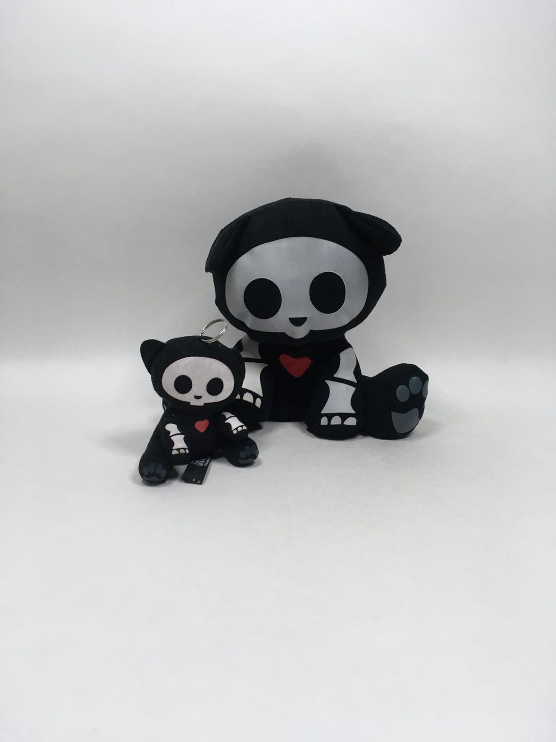 Katze mit Baby Skelanimals sitzend 23 cm selten