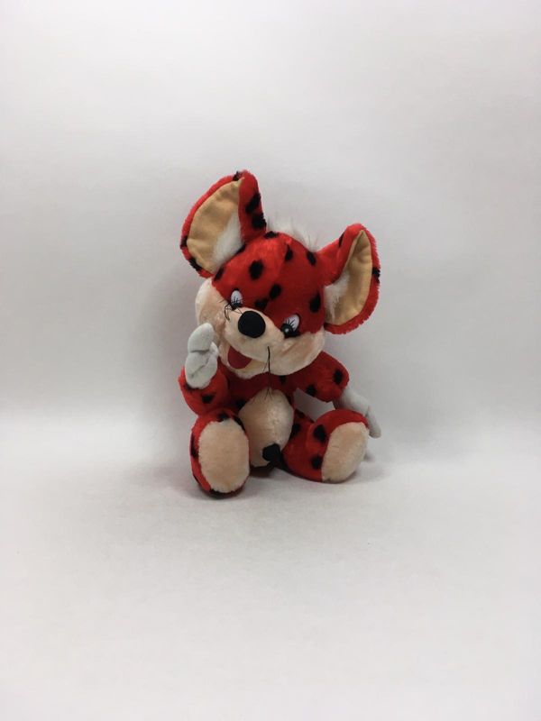 Maus Wünsche sitzend 25 cm Vintage Sammlerstück