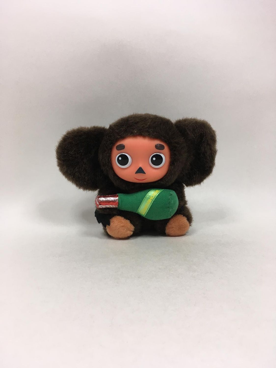 Puppe Tscheburaschka Cheburashka Knuffel sitzend 18 cm selten