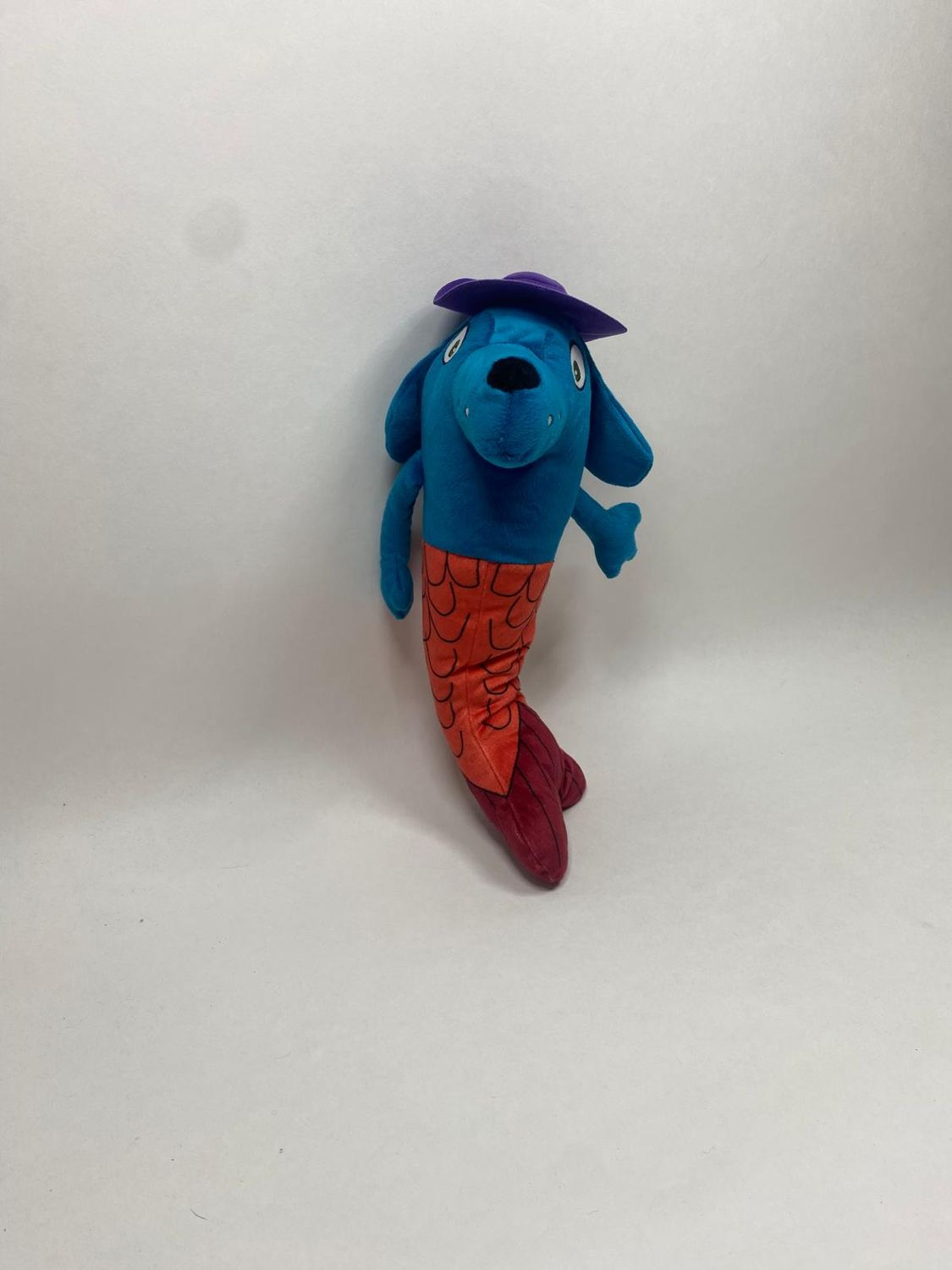 Puppe Meerjungfrau Hund aus Kinderzeichnung Ikea stehend 35 cm selten