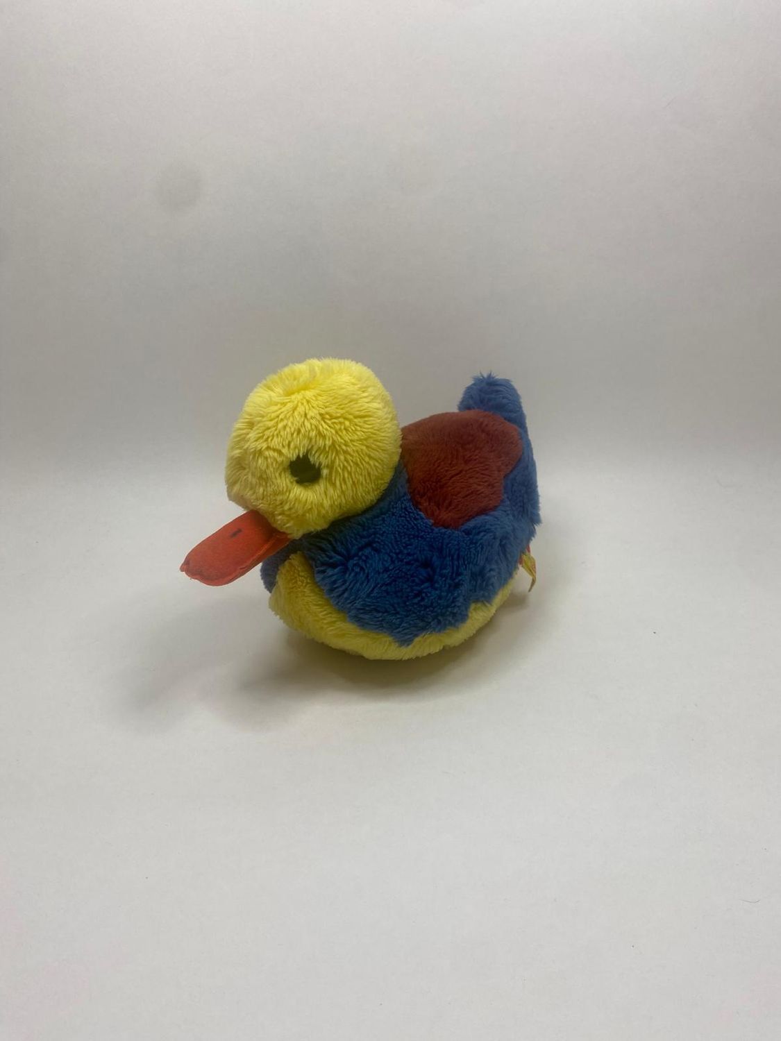 Steiff Ente Cosy Waggi 5380/26 mit Knopf und Fahne liegend 27 cm Mega selten