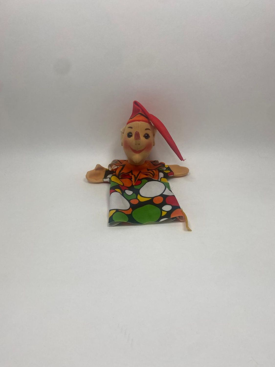 Steiff Kasperle Kasper 255007 Handpuppe mit Knopf und Fahne stehend 32cm selten