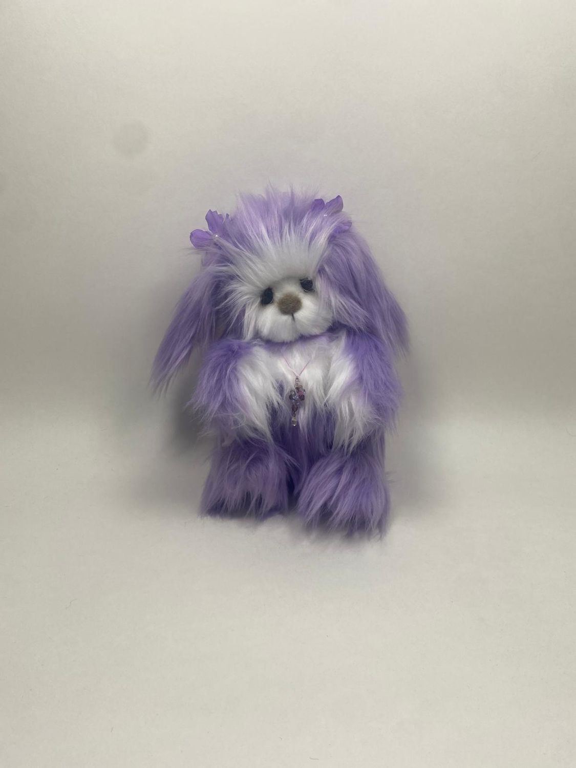 Hase Fabelwesen Professionelle Handarbeit von einer Künstlerin aus Frankreich mit beweglichen Gliedern stehend 30 cm Sammlerstück Unikat