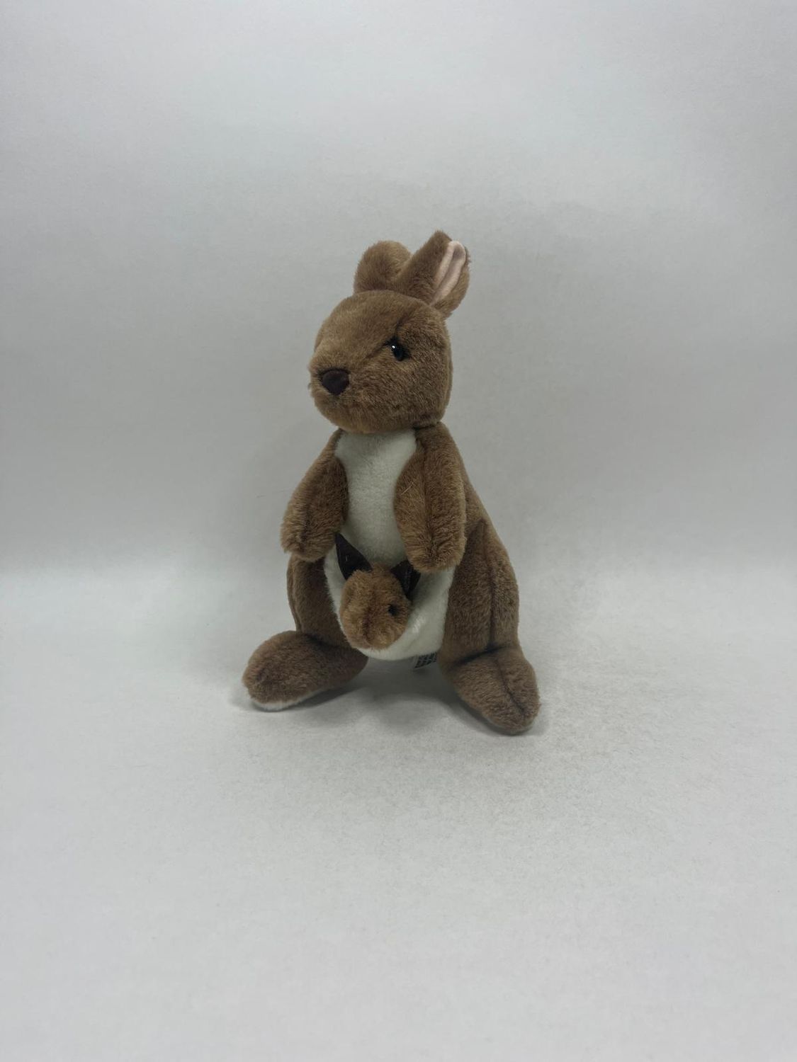 Känguru mit Baby Toy Hut stehend 28 cm selten