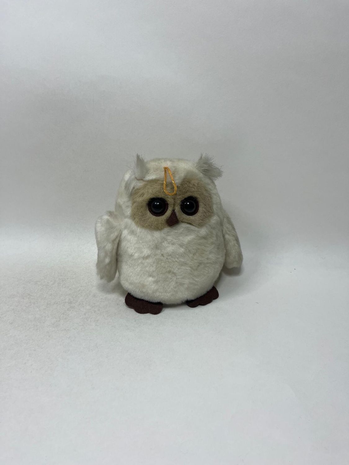 Eule mit Stimme Knuffel stehend 18 cm selten