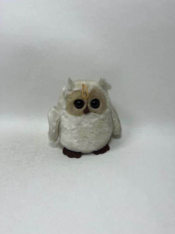 Eule mit Stimme Knuffel stehend 18 cm selten