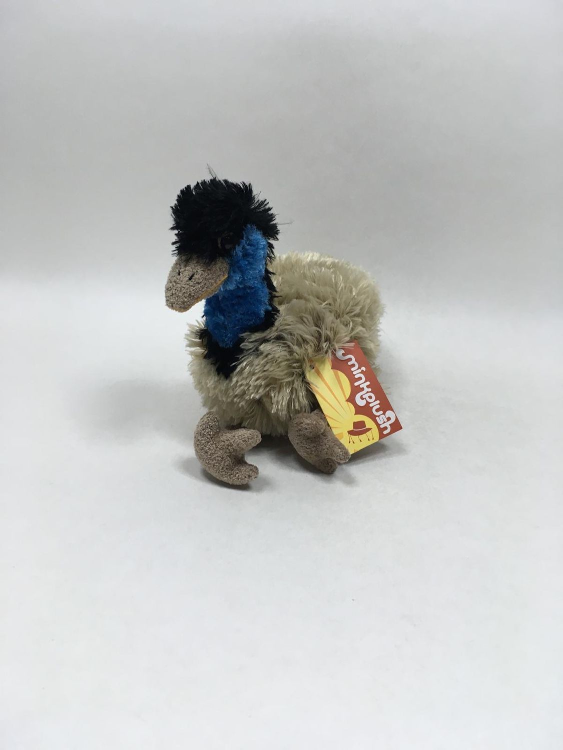 Strauß / Emu Minkplush stehend 28 cm Neuwertig mit Etikett