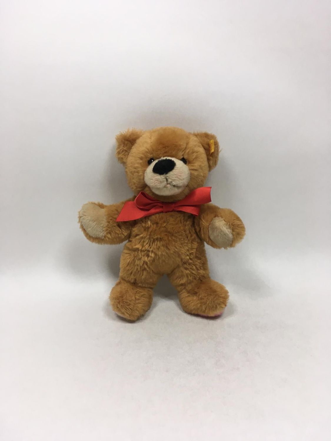 Steiff Teddy Bobby 021893 mit Knopf und Fahne stehend 25 cm selten