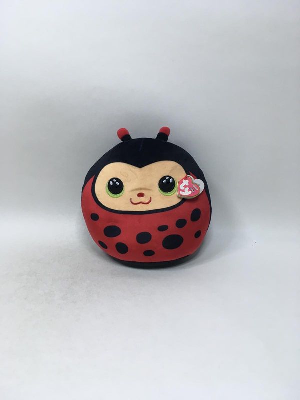 TY Squish-a-Boos Marienkäfer Izzy stehend 25 cm Neuwertig mit Etikett