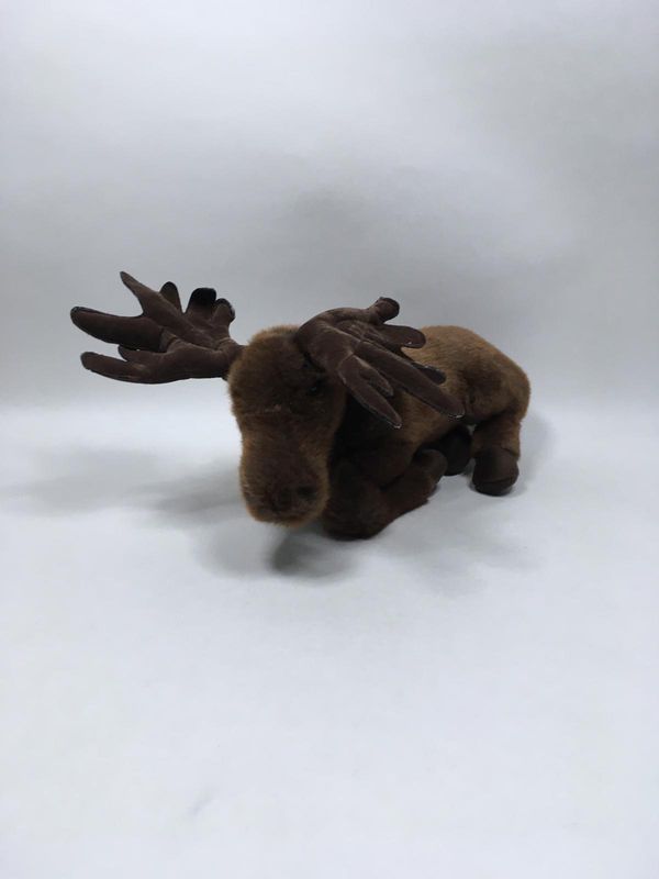 Elch Knuffel liegend 38 cm selten