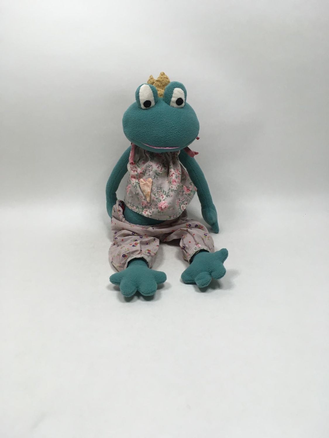 XXL Frosch / Froschkönig Knuffel stehend 68 cm 0,77 kg sehr selten