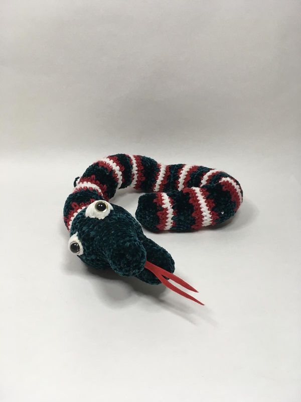 Schlange Knuffel liegend 72 cm selten