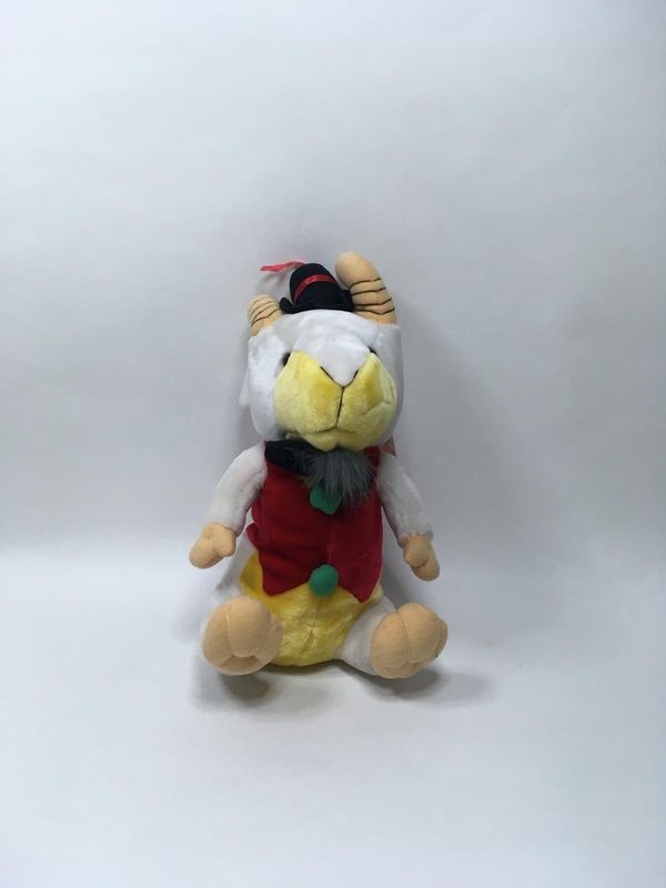 Ziege Steinbock Paul Import sitzend 35 cm Neuwertig mit Etikett