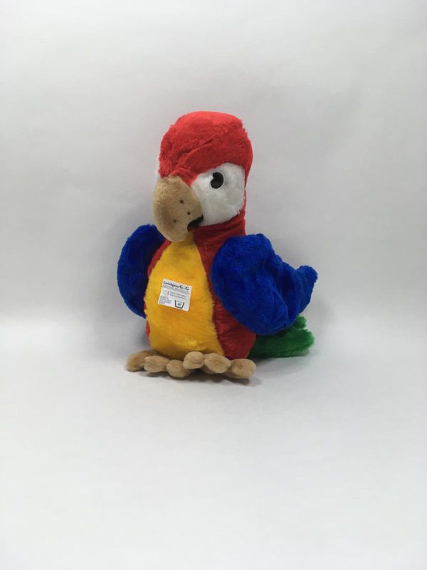 Papagei Greichgauer stehend 35 cm Neuwertig mit Etikett