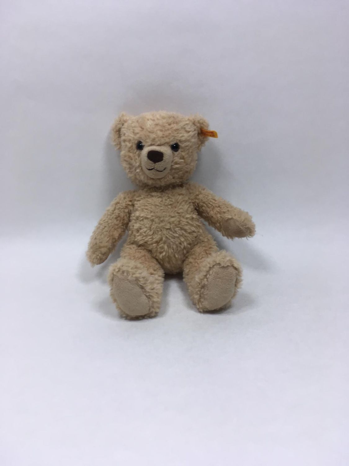 Steiff Teddy Kim 013577 mit Knopf und Fahne stehend 28 cm selten