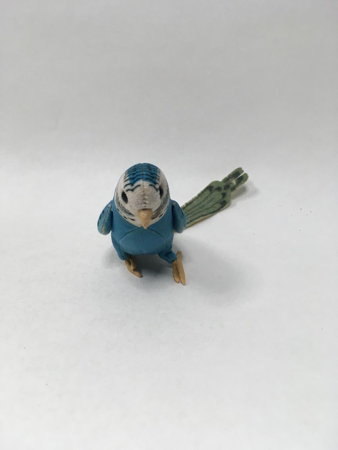 Steiff Wellensittich Franzi 2534/13 mit Knopf und Fahne stehend 18 cm Sammlerstück