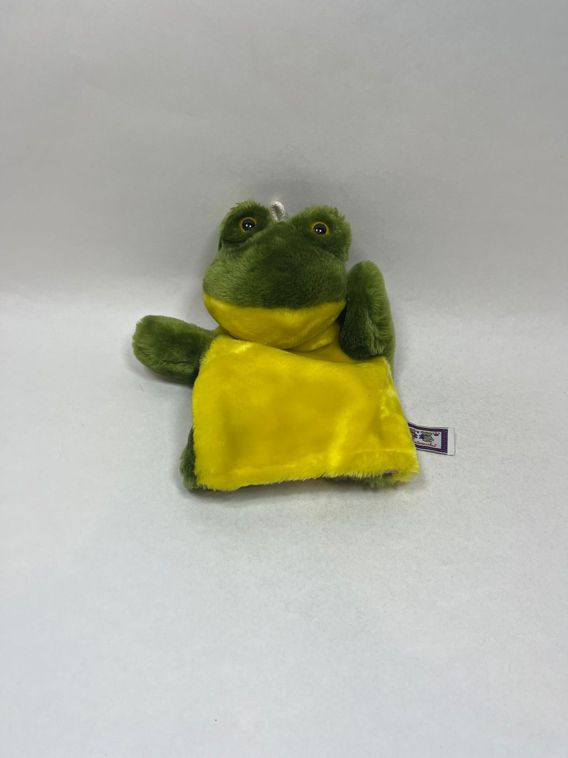 Frosch Handpuppe Kuschelwuschel stehend 33 cm selten