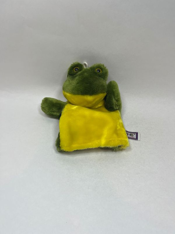 Frosch Handpuppe Kuschelwuschel stehend 33 cm selten