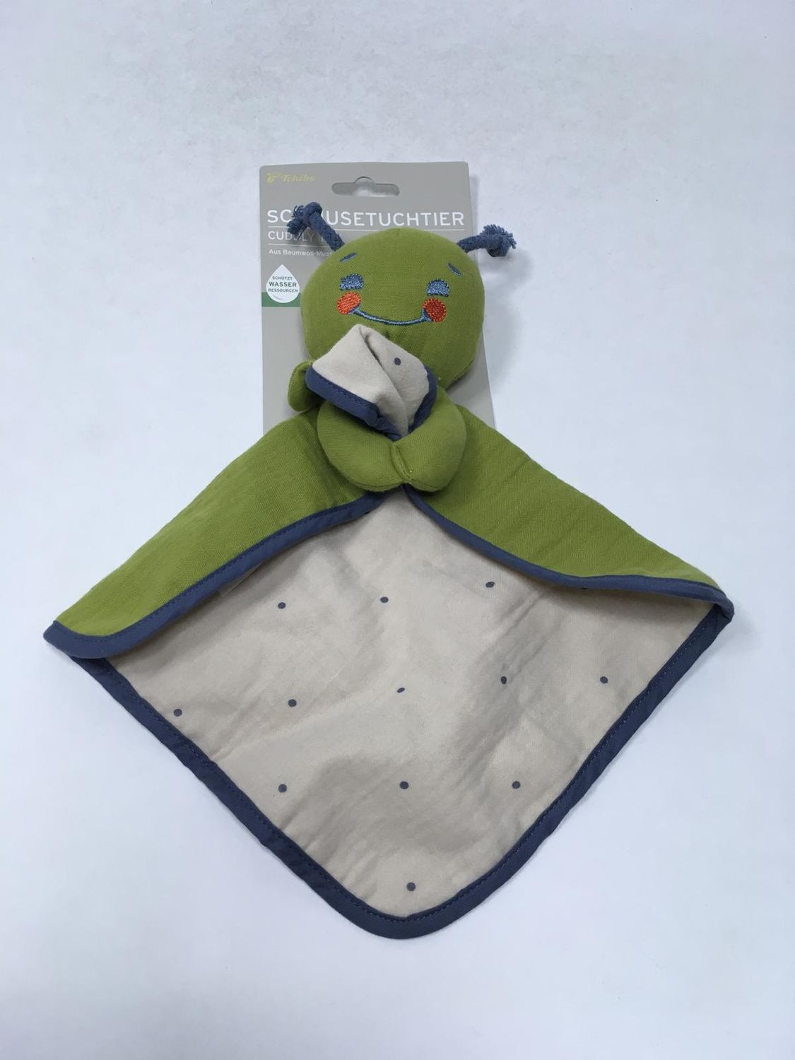 Schnuffeltuch / Schmusetuch Käfer Tchibo stehend 30 cm Neuwertig mit Etikett