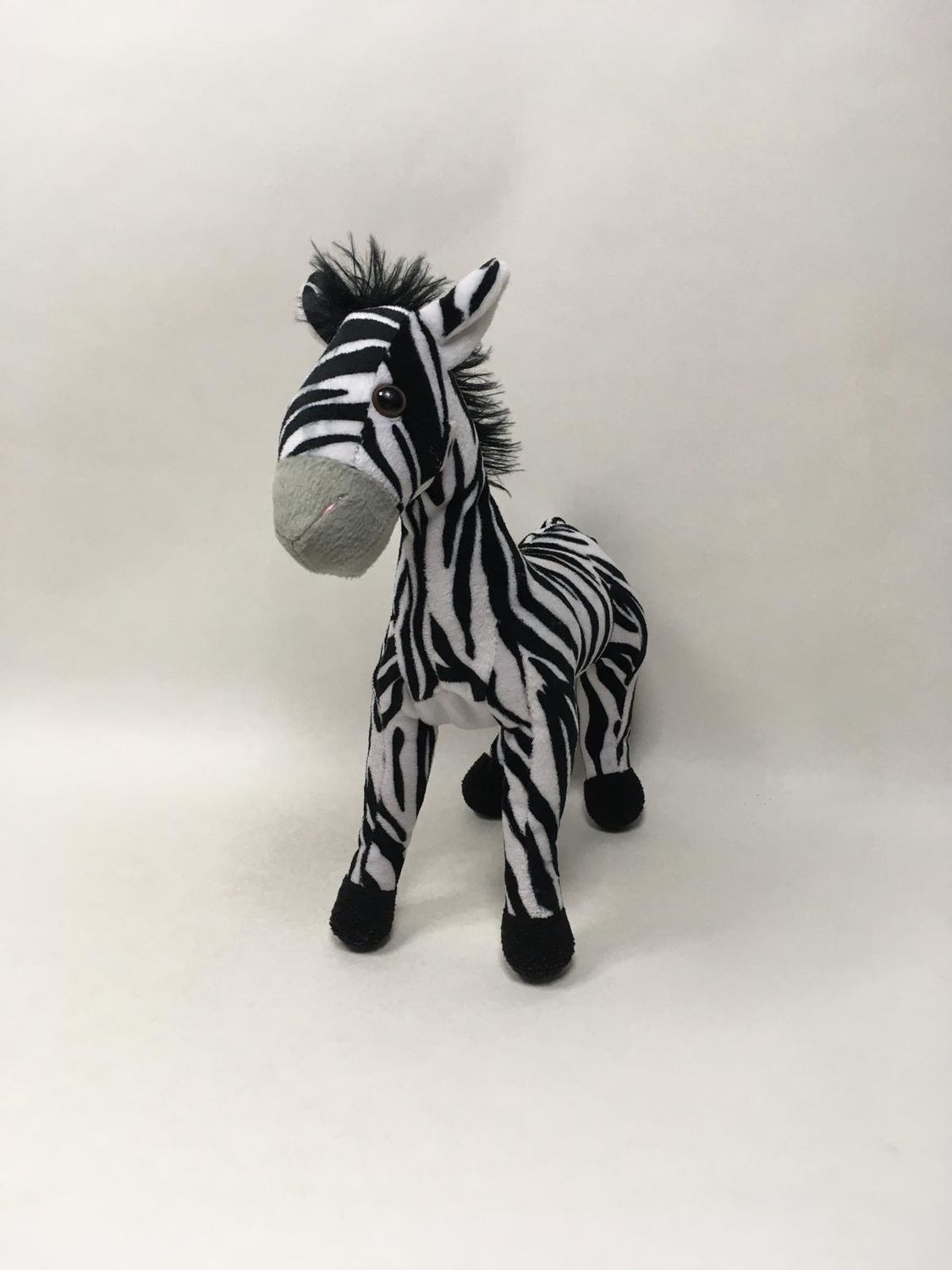 Zebra Rasehorn stehend 35cm Sammlerstück