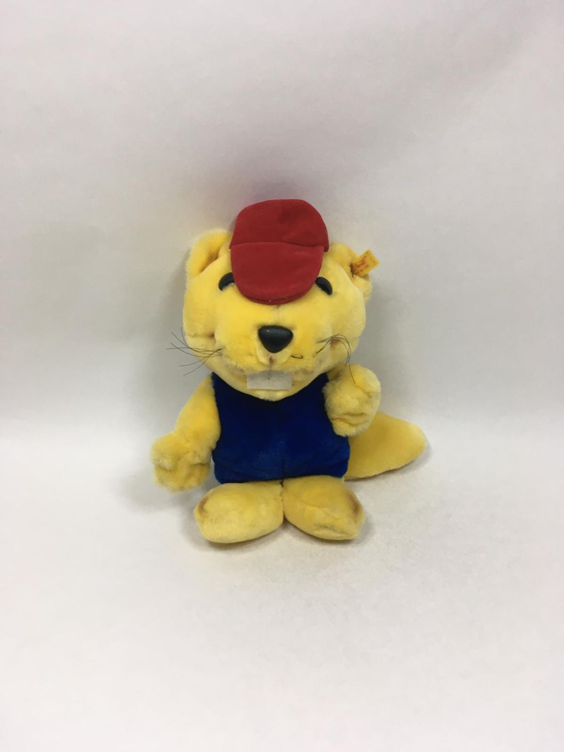 Steiff Biber Blendi 7970/28 mit Knopf und Fahne stehend 30 cm Sammlerstück