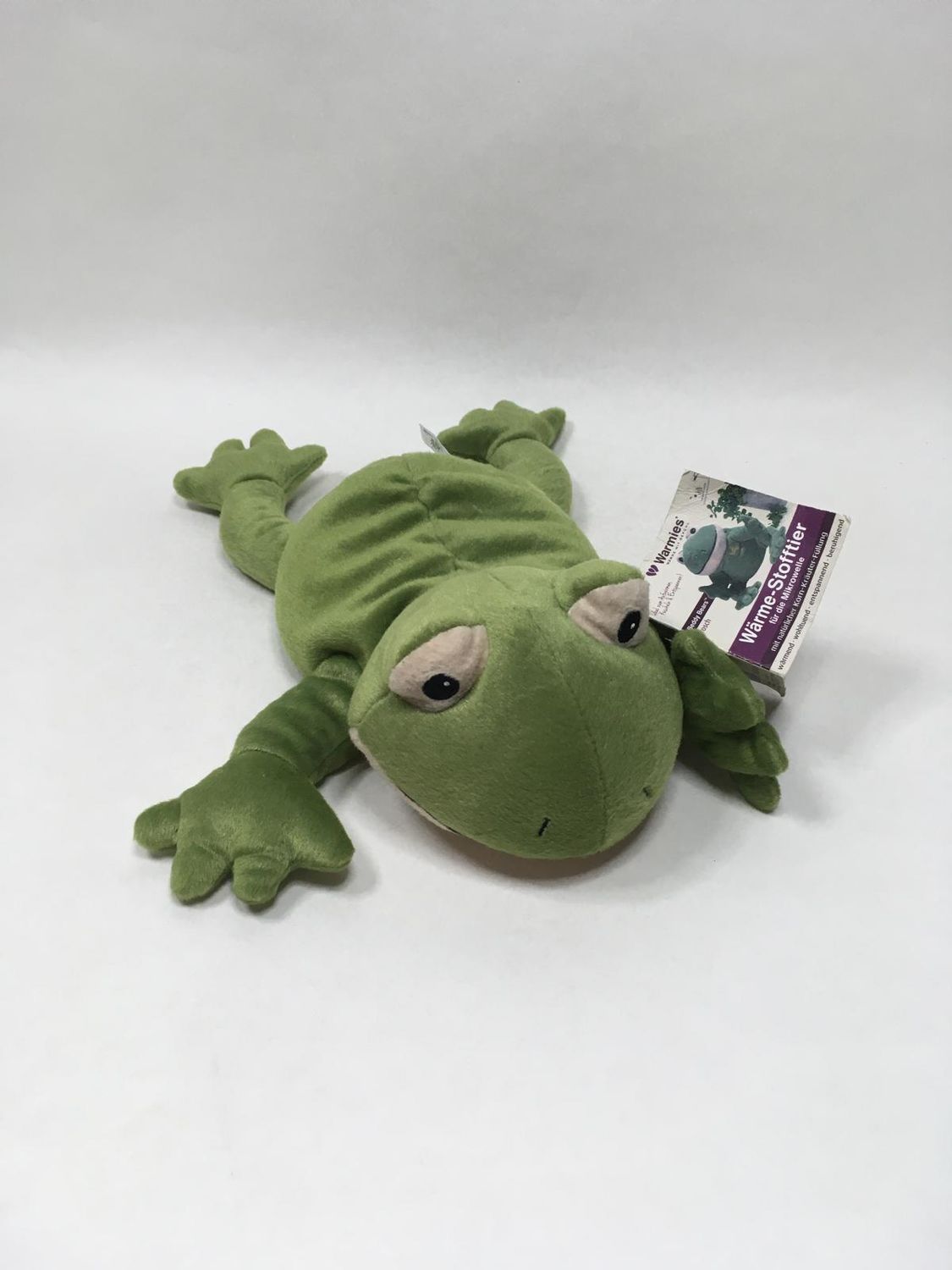 Frosch Wärmekissen Warmies liegend 35 cm Neuwertig mit Etikett