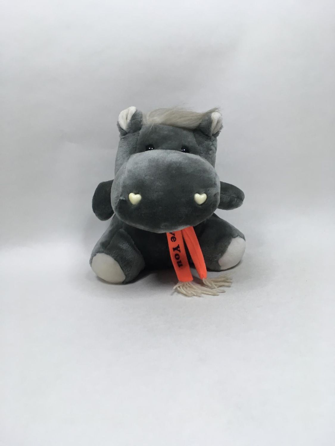 Nilpferd Uni-Toys sitzend 28 cm selten